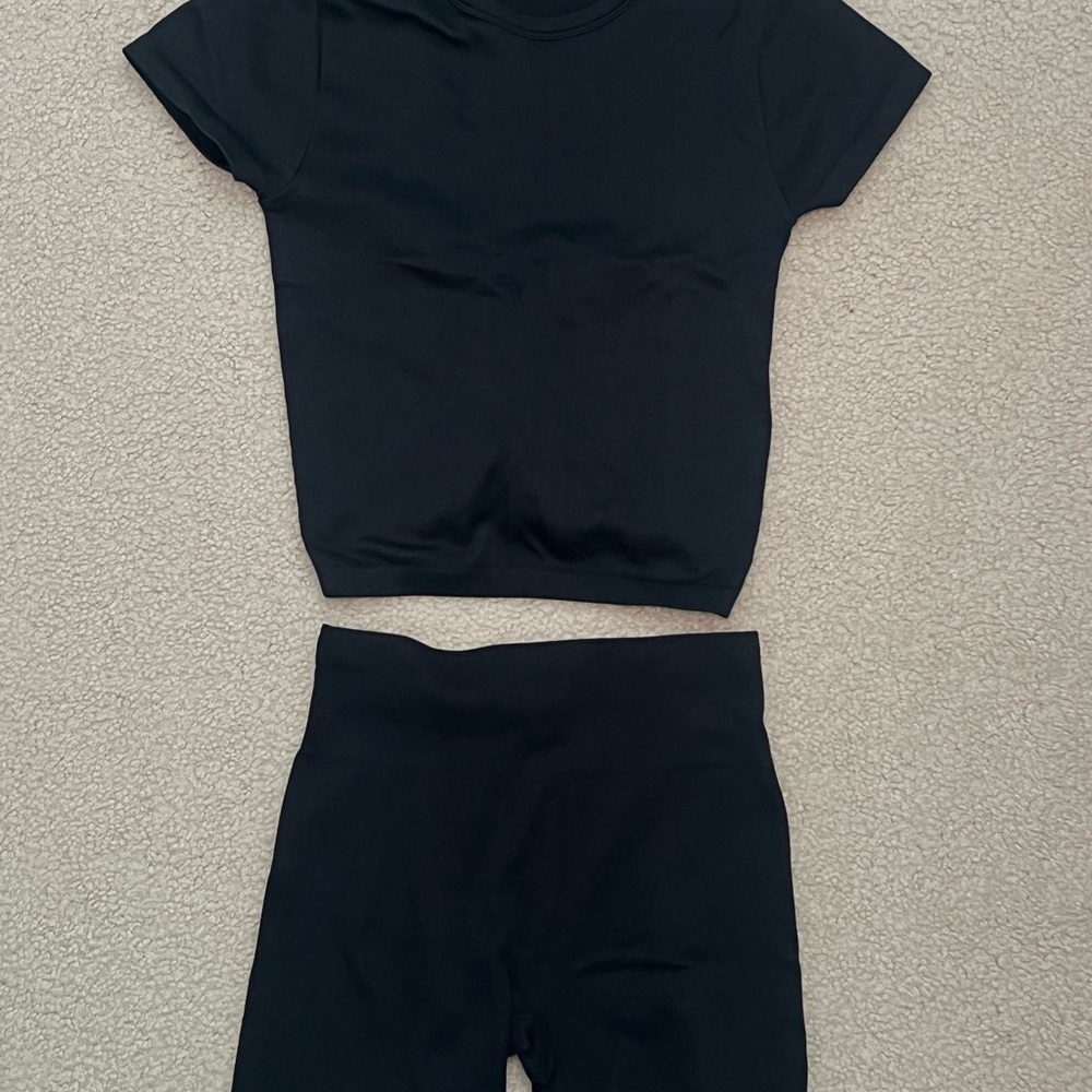 Black Two-Piece Activewear Set